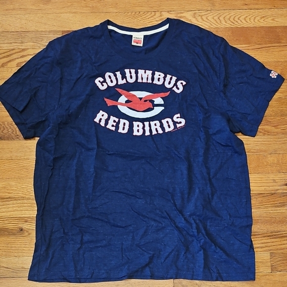 HOMAGE Blue Columbus Red Birds Tee - Picture 1 of 2